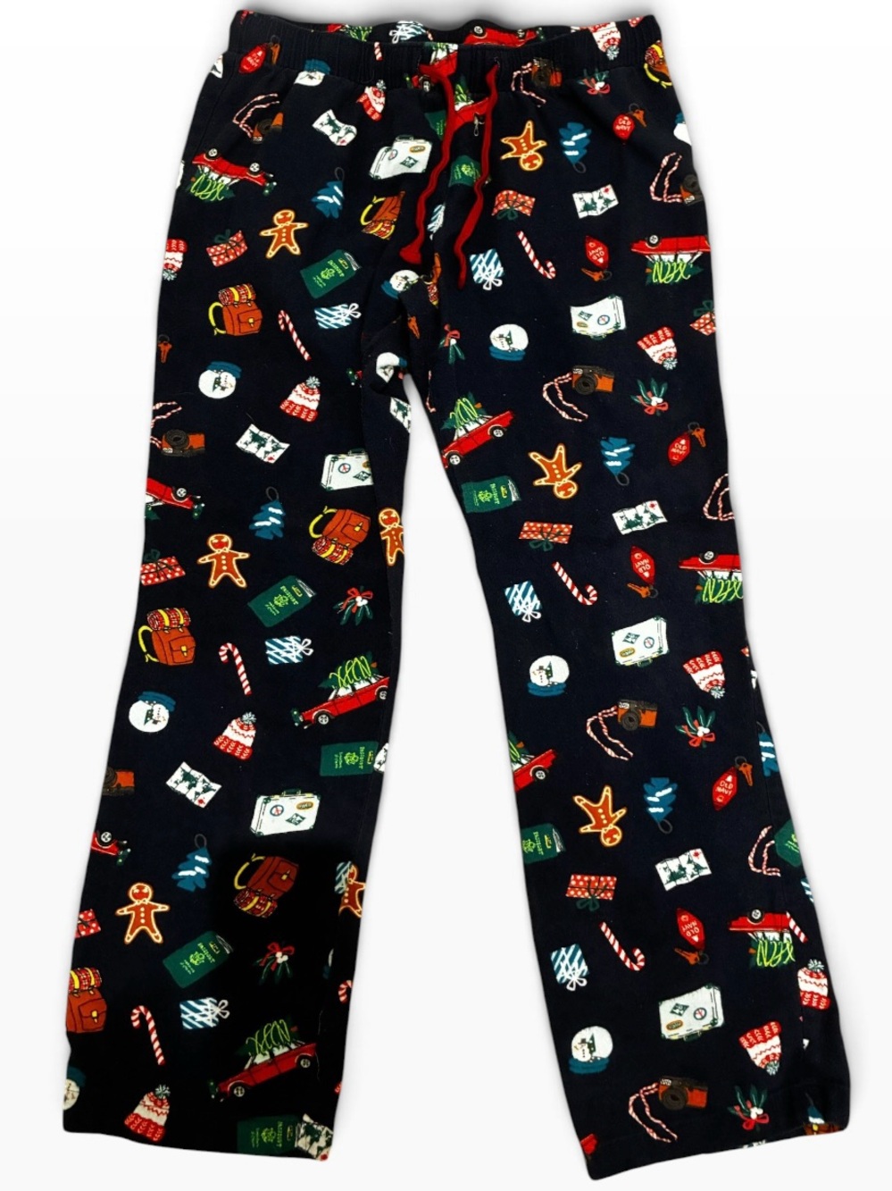 Old Navy Women's Navy Holiday Gingerbread Vacation Pajama Pants Worn Once.